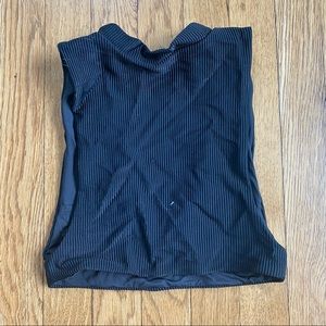 Frankies Bikinis Hanalei Ribbed Top Black